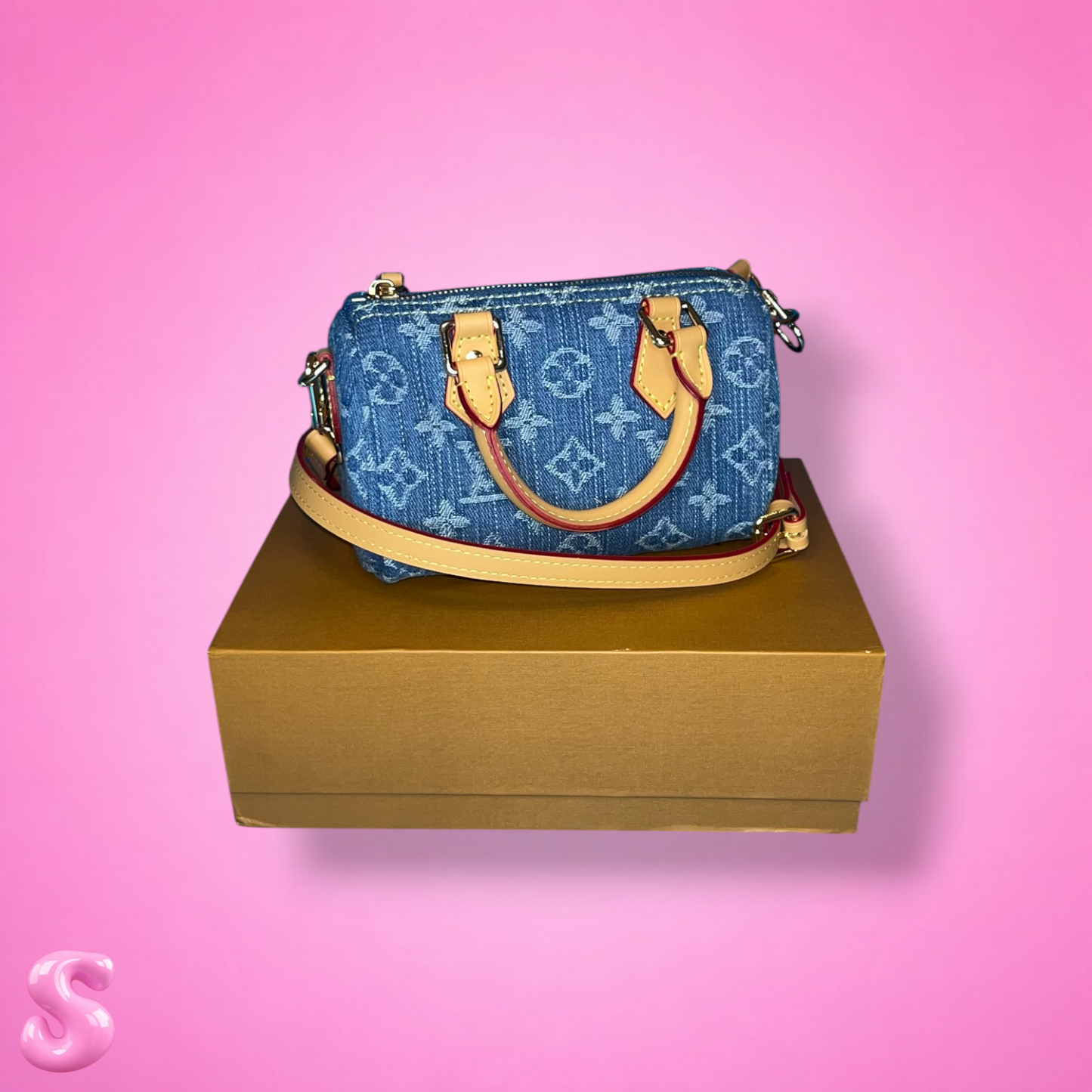 LV Nano Speedy Blue Denim