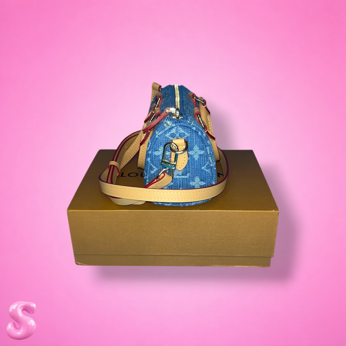 LV Nano Speedy Blue Denim